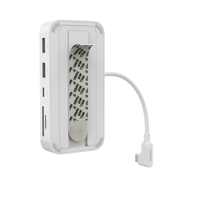 Meerpoorts 6-in-1 USB-C&reg;-hub met houder, Wit, hi-res